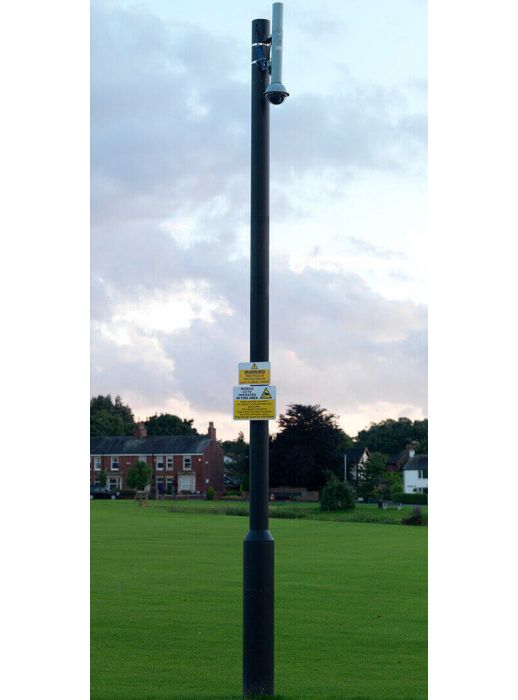 Lamp post with security camera sales