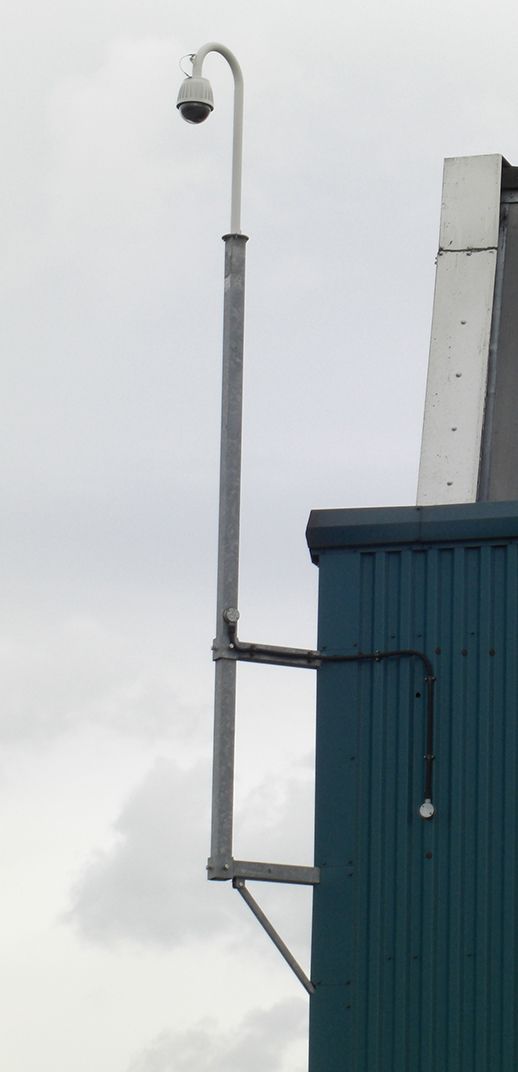 WEC Square Corner CCTV Pole - CPB