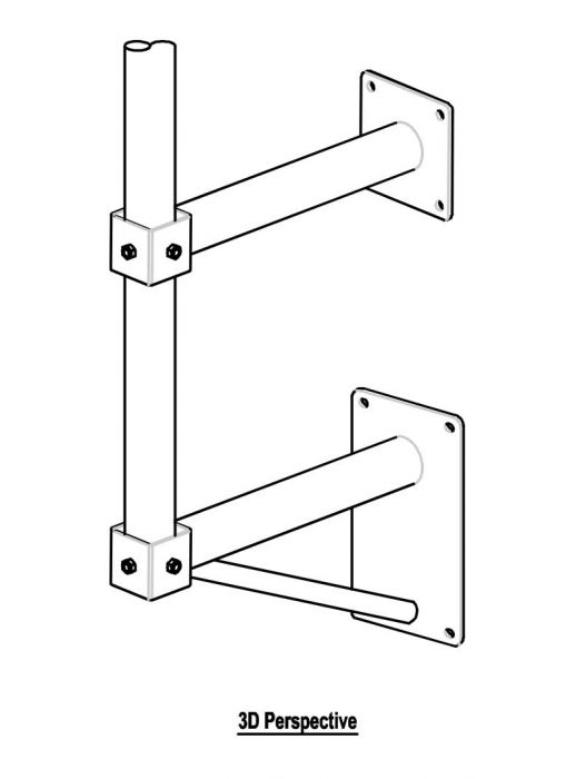 Tubular Wall Mounted Pole (WP) WEC CCTV