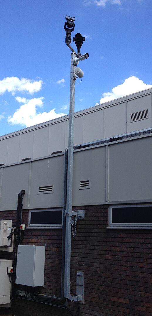 Wall and Corner CCTV Poles WEC Camera Mounting Solutions